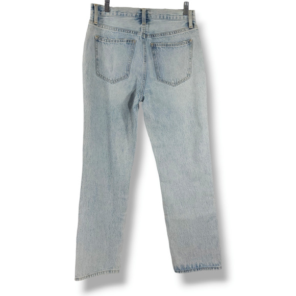 NWOT Pistola Charlie Distressed Button Fly Straight Leg Jeans Sz. 26x27 Blue - Picture 4 of 12